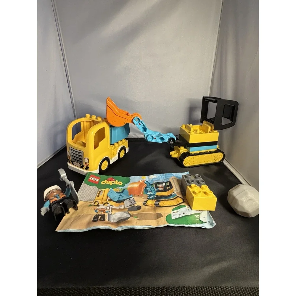 LEGO DUPLO 10931 Truck & Tracked Excavator Construction Set Incomplete
